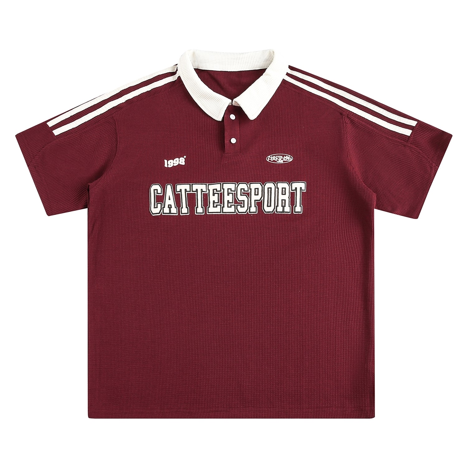 Classic Striped Polo Shirt With Contrast Collar