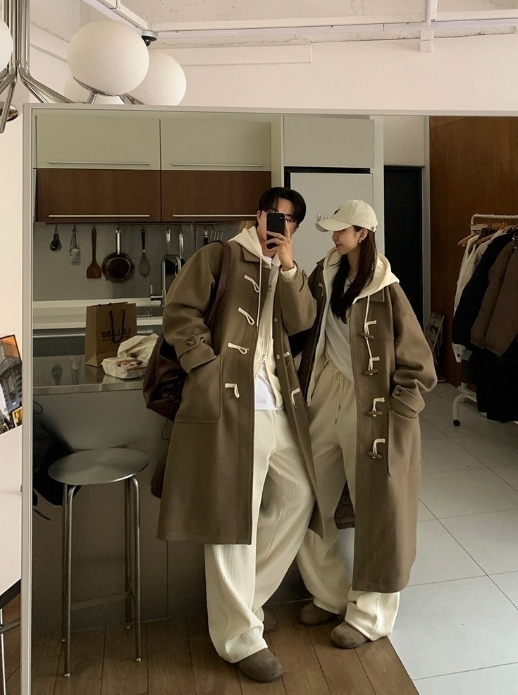 Classic Toggle Button Mid Length Warm Coat