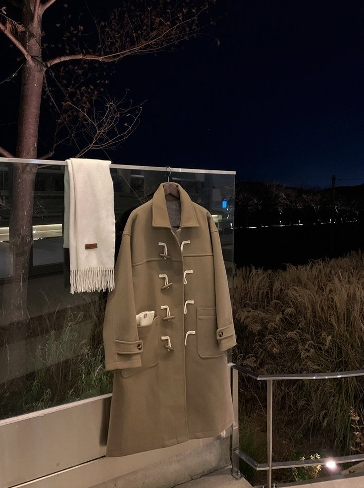Classic Toggle Button Mid Length Warm Coat