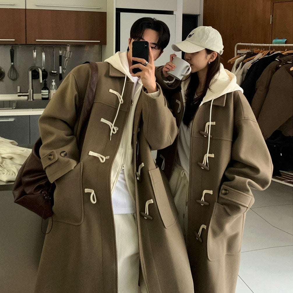 Classic Toggle Button Mid Length Warm Coat