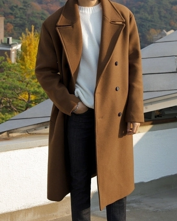 Classic Blend Overcoat Winter Casual Style
