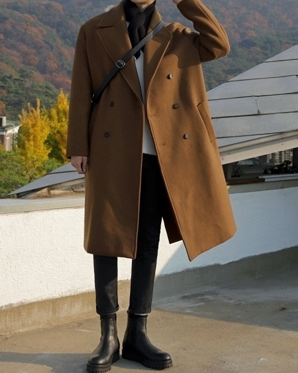 Classic Blend Overcoat Winter Casual Style