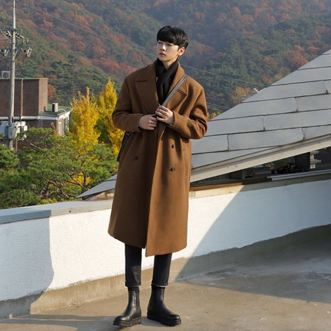 Classic Blend Overcoat Winter Casual Style