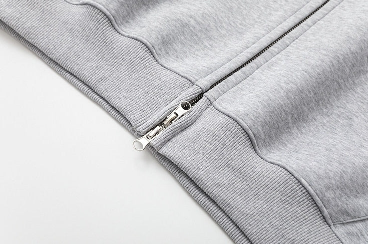 Clean Fit Hooded Zip Up Sweatshirt Jacket