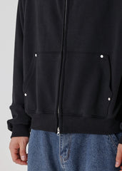 Clean Fit Hooded Zip Up Sweatshirt Jacket