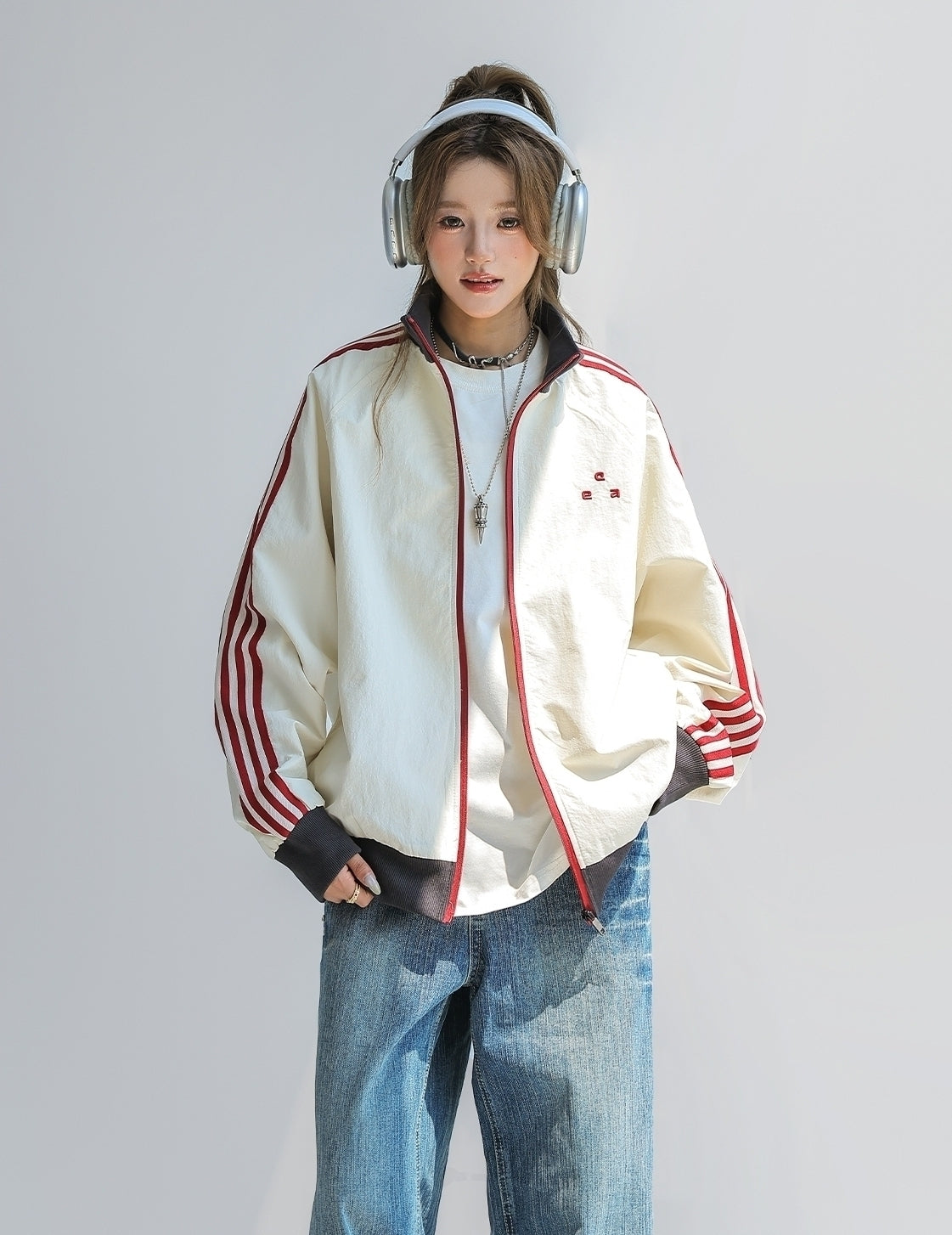 Club Style Patchwork Track Jacket