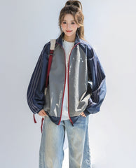 Club Style Patchwork Track Jacket