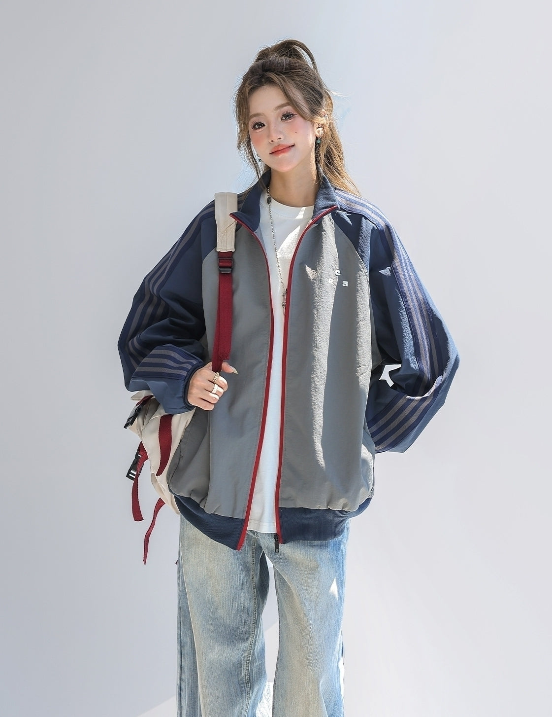 Club Style Patchwork Track Jacket
