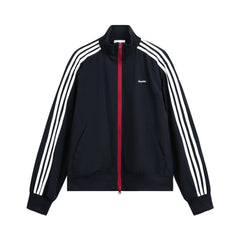 College Style Stand Collar Casual Sports Jacket