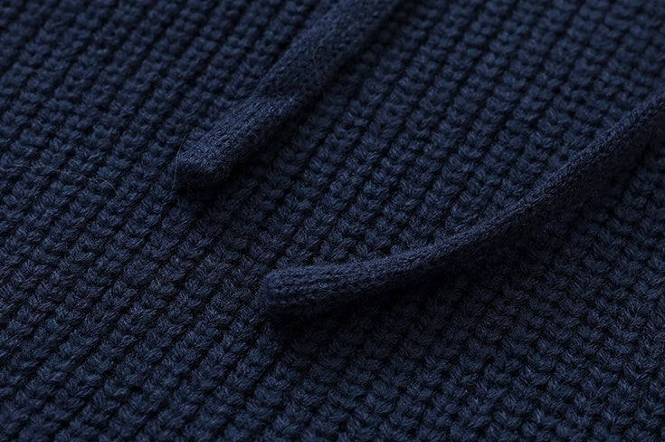 Colorblock Knit Hoodie Sweater