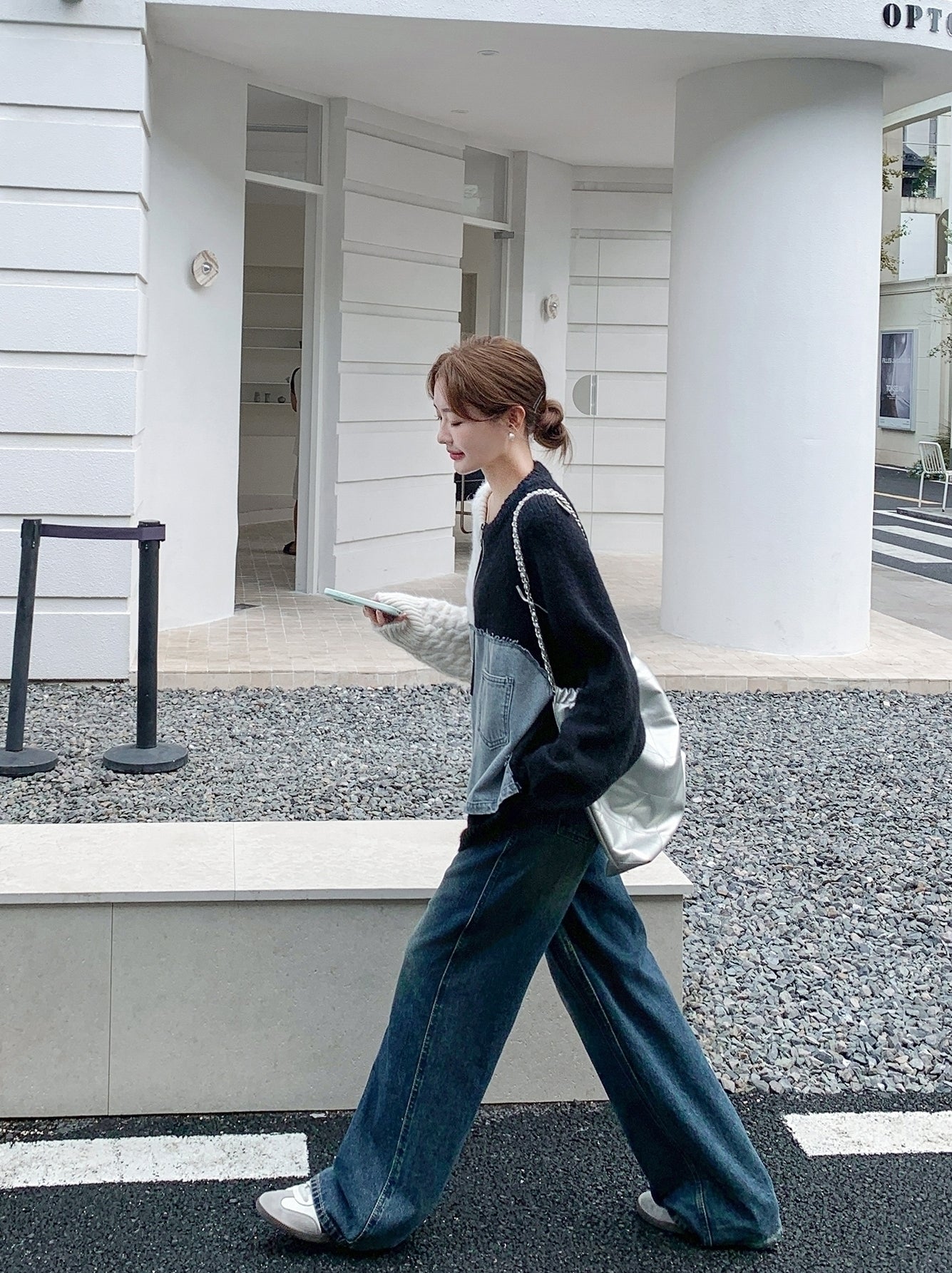 Colorblock Knit Pullover Casual Relaxed Fit Sweater