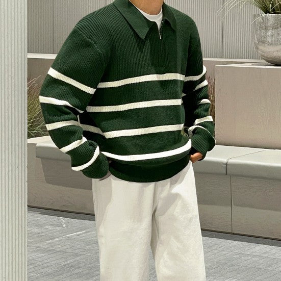 Colorblock Knit Pullover Sweater Casual Top
