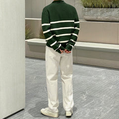 Colorblock Knit Pullover Sweater Casual Top