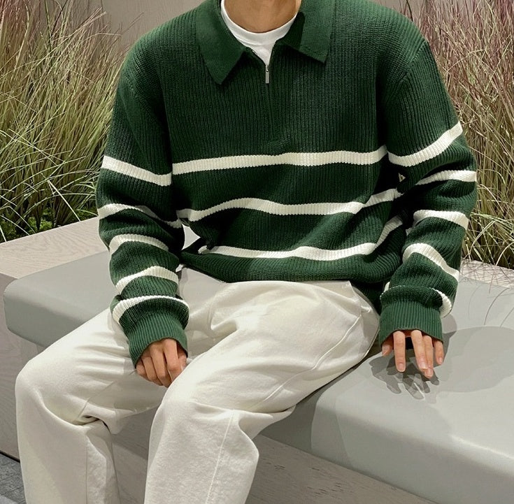 Colorblock Knit Pullover Sweater Casual Top