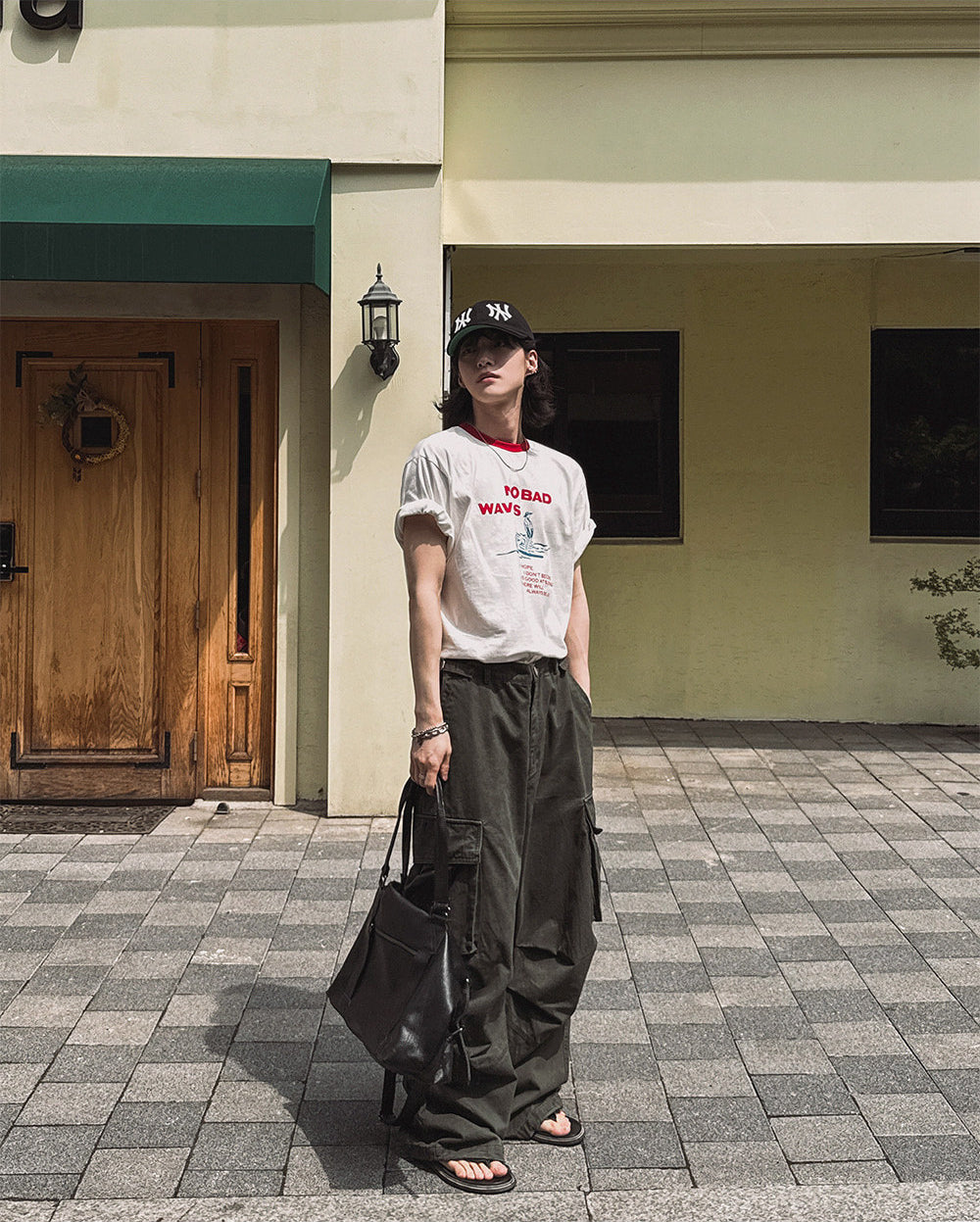 Colorblock Letter Print Short Sleeve T Shirt