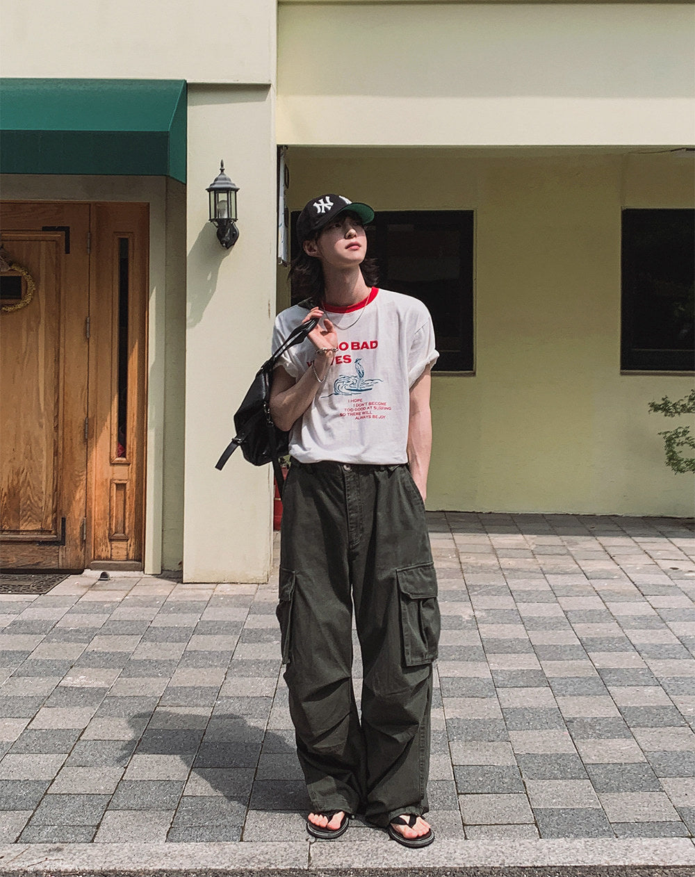 Colorblock Letter Print Short Sleeve T Shirt