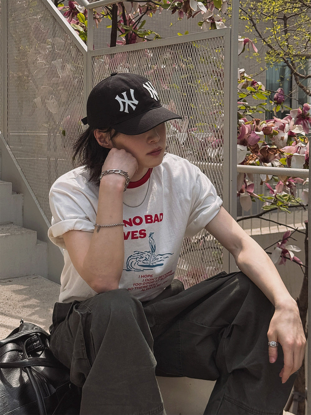Colorblock Letter Print Short Sleeve T Shirt
