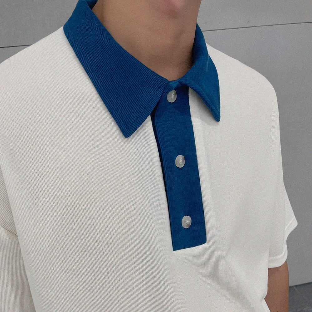 Colorblock Loose Fit Polo Shirt