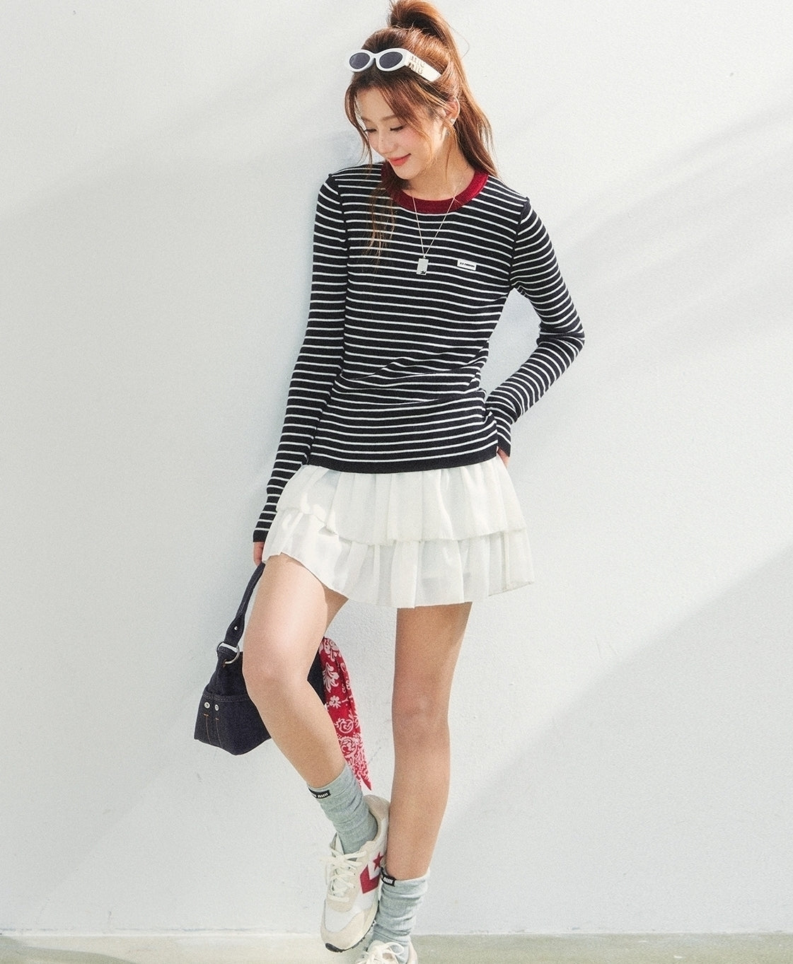Colorblock Striped Knit Sweater Top