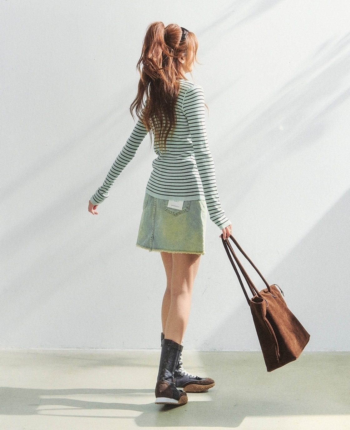 Colorblock Striped Knit Sweater Top