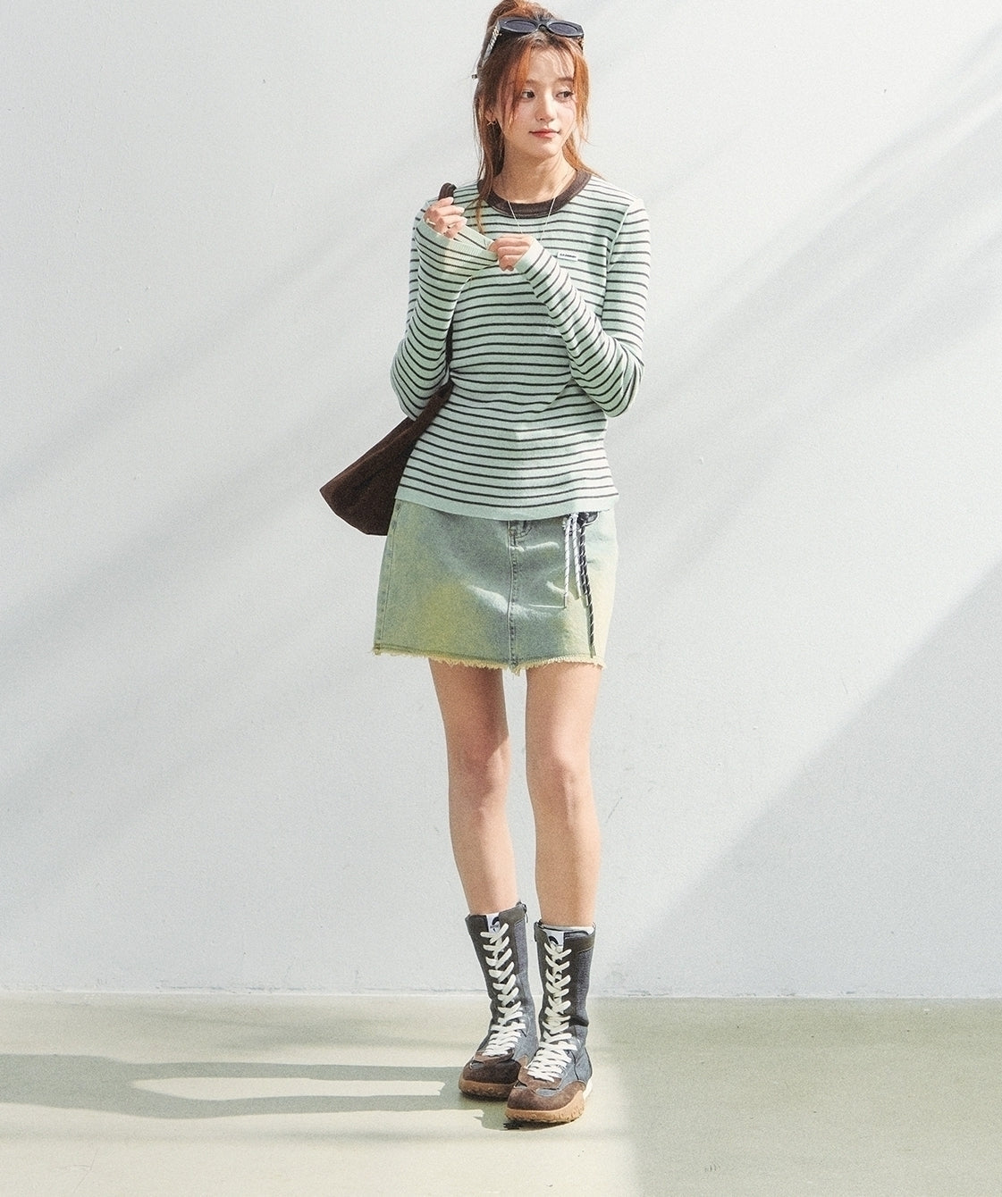 Colorblock Striped Knit Sweater Top