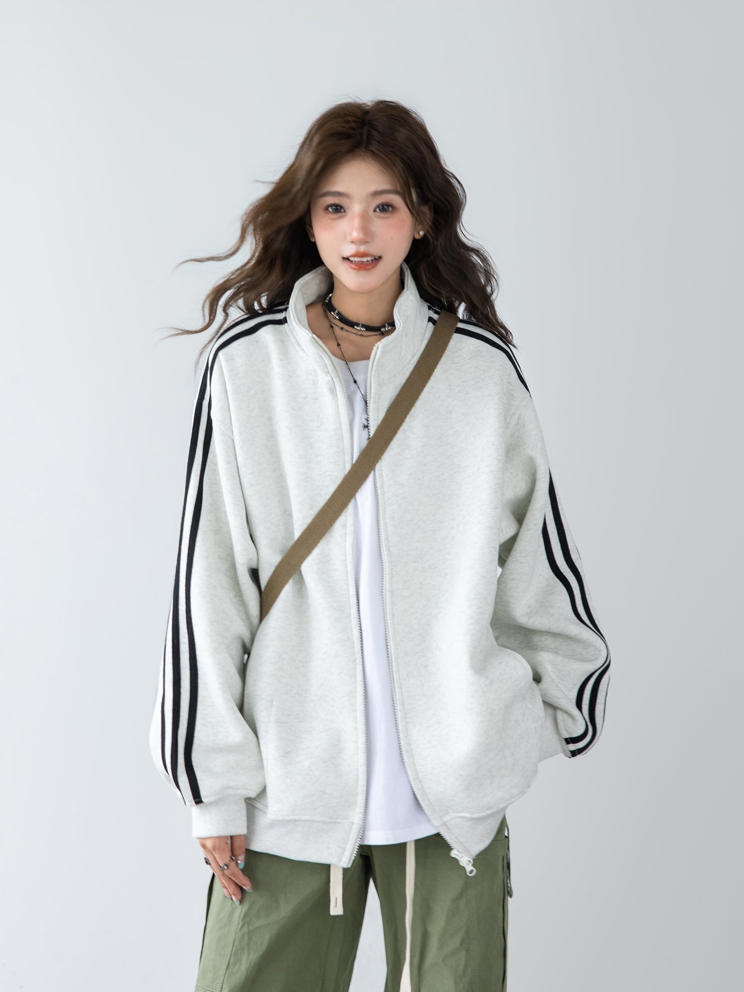 Colorblock Zip Up Casual Track Jacket