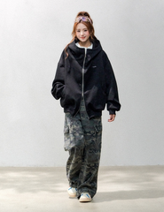 Comfy Air Layer Oversized Sweatshirt Jacket