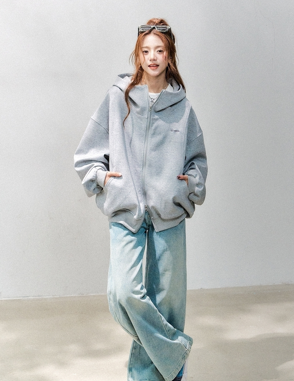 Comfy Air Layer Oversized Sweatshirt Jacket