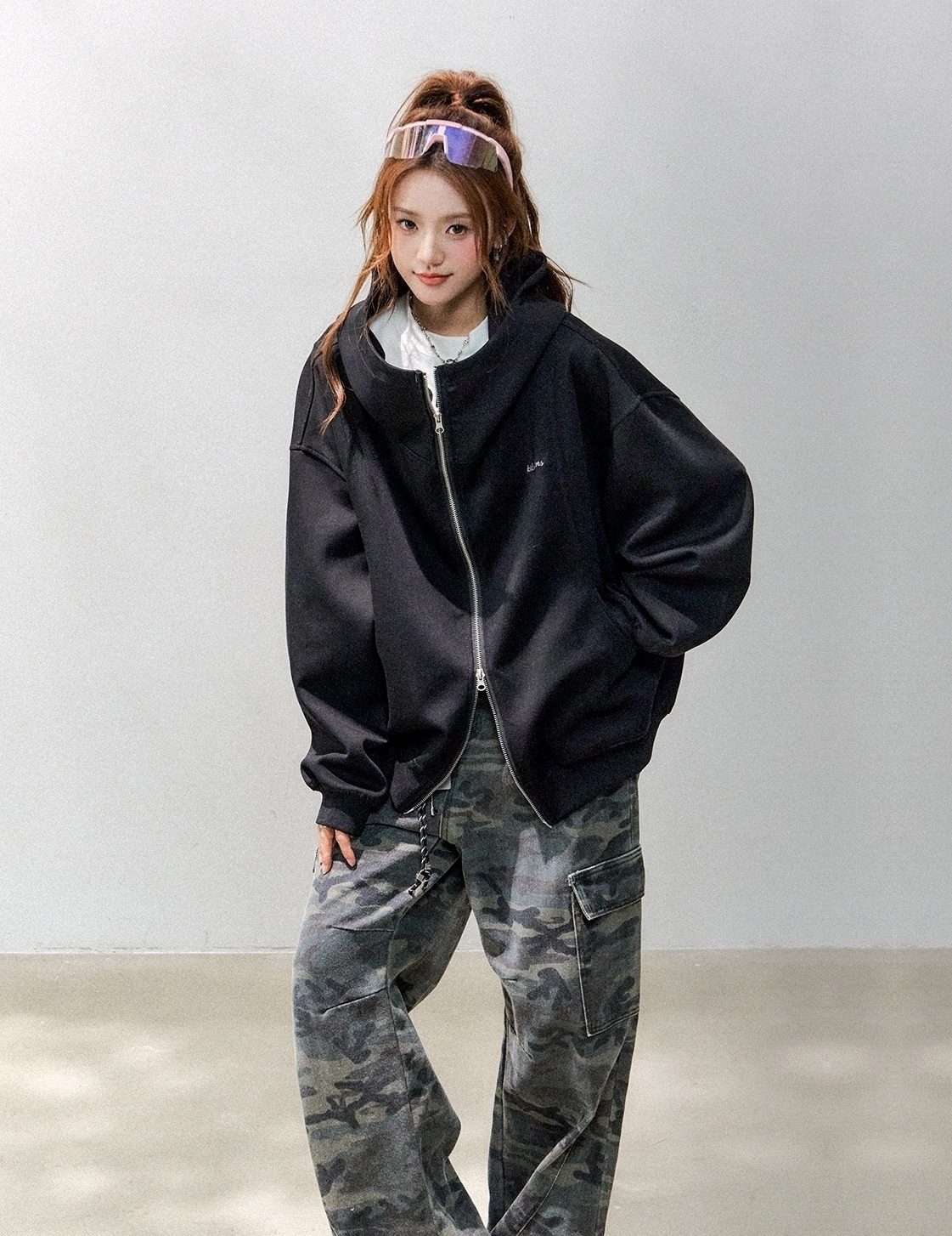 Comfy Air Layer Oversized Sweatshirt Jacket