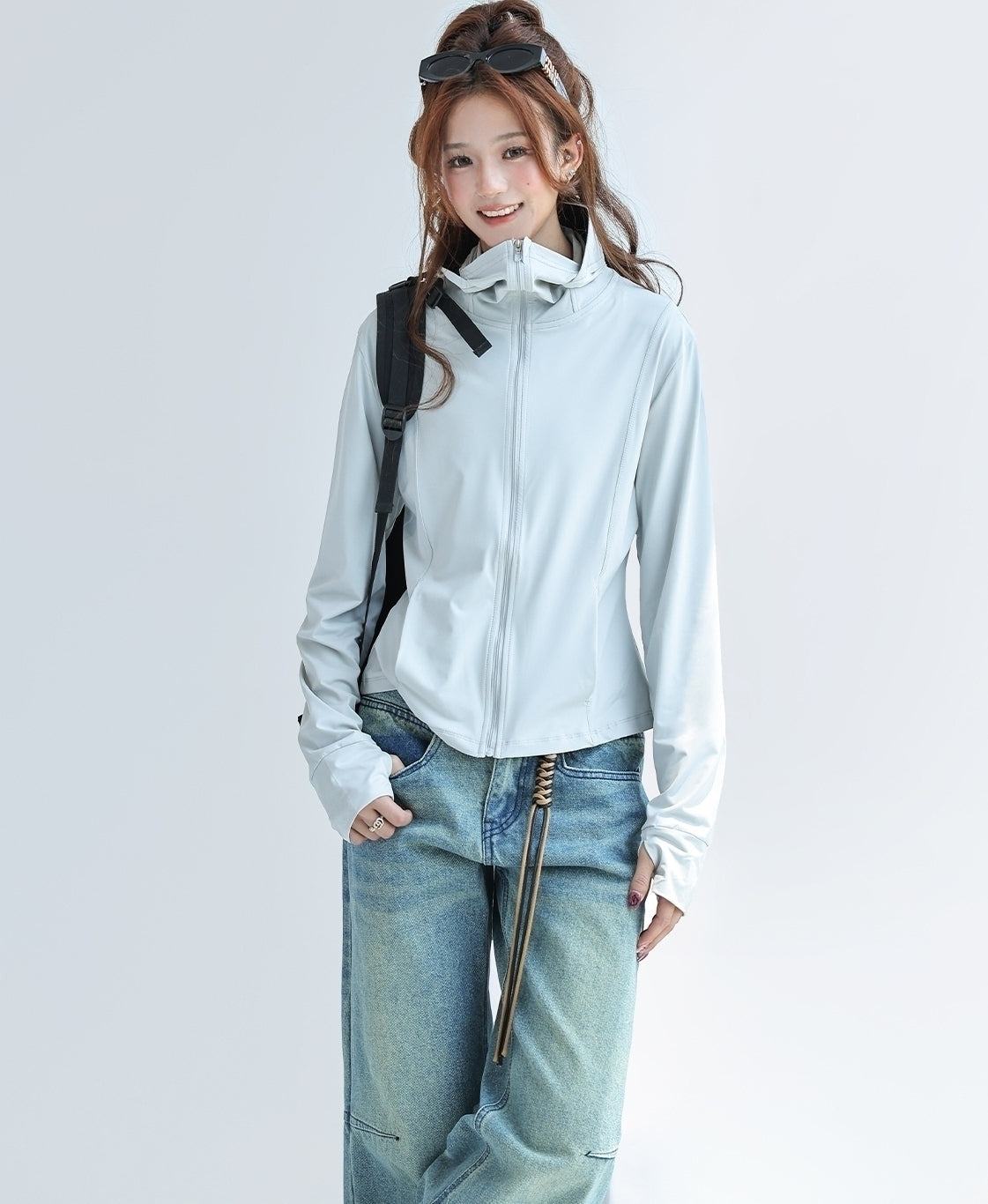 Cooling Lightweight Upf Jacket With Sun Protection