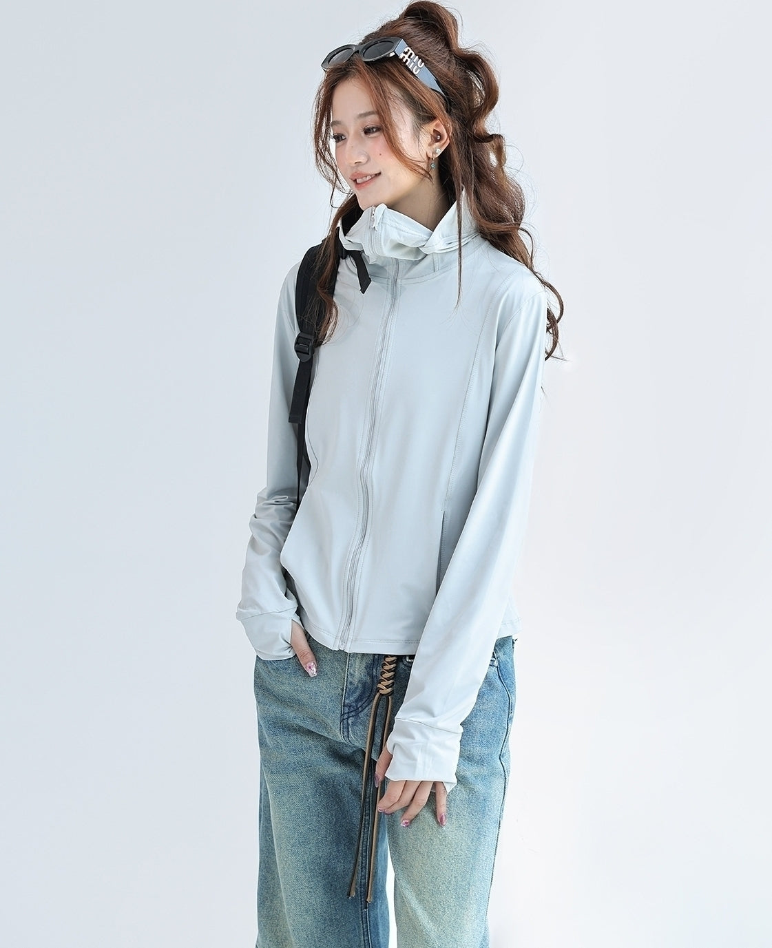 Cooling Lightweight Upf Jacket With Sun Protection