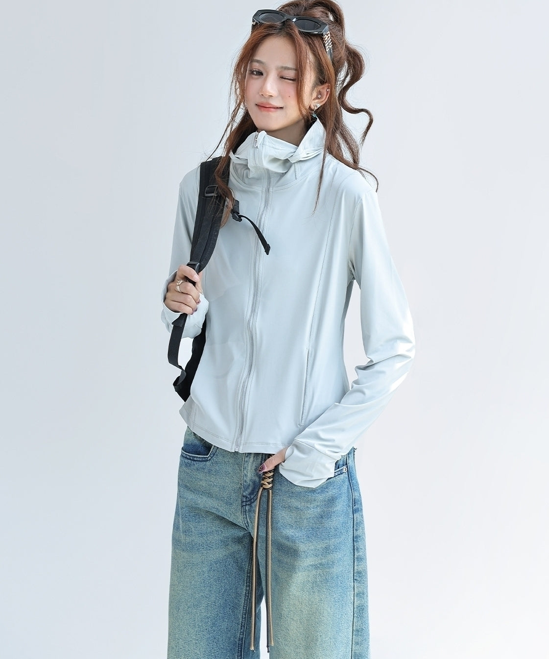 Cooling Lightweight Upf Jacket With Sun Protection