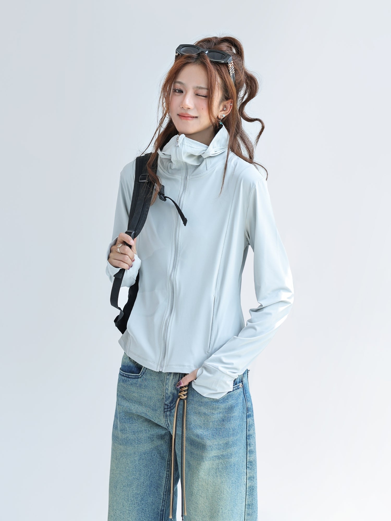 Cooling Lightweight Upf Jacket With Sun Protection