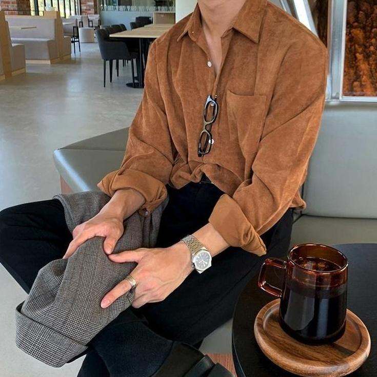 Corduroy Casual Long Sleeve Shirt