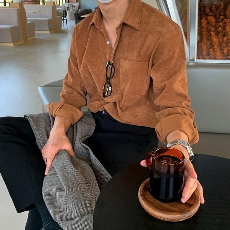 Corduroy Casual Long Sleeve Shirt