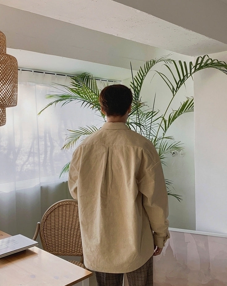 Corduroy Casual Loose Fit Shirt Jacket