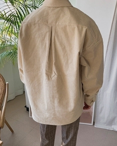 Corduroy Casual Loose Fit Shirt Jacket