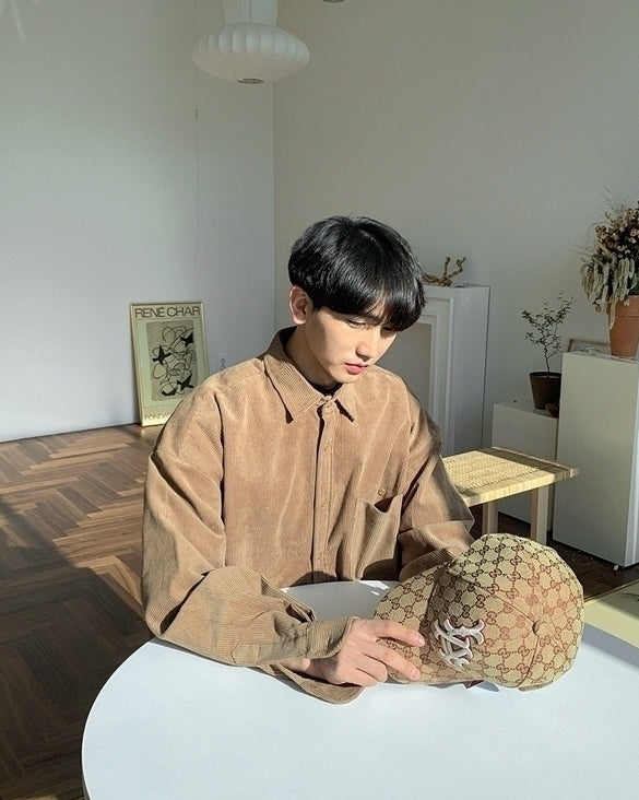 Corduroy Casual Loose Fit Shirt Jacket