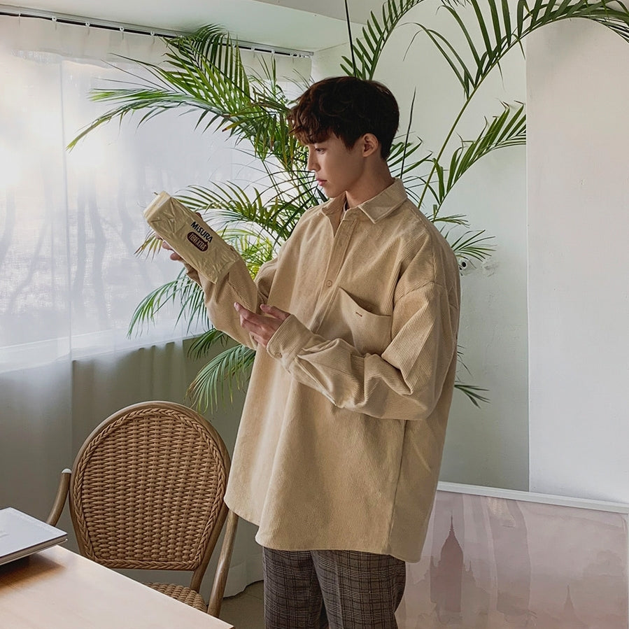 Corduroy Casual Loose Fit Shirt Jacket