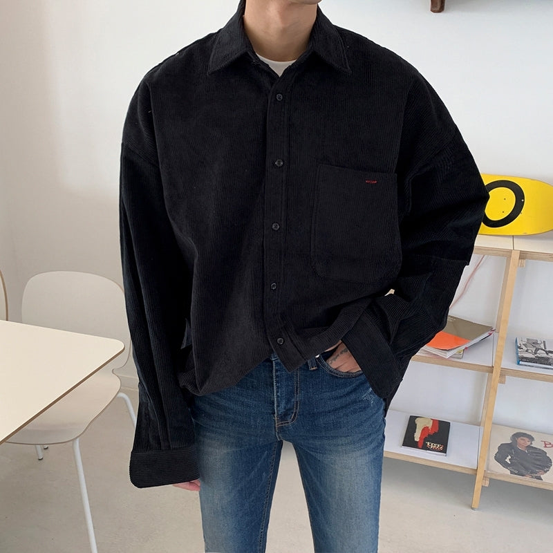 Corduroy Casual Loose Fit Shirt Jacket
