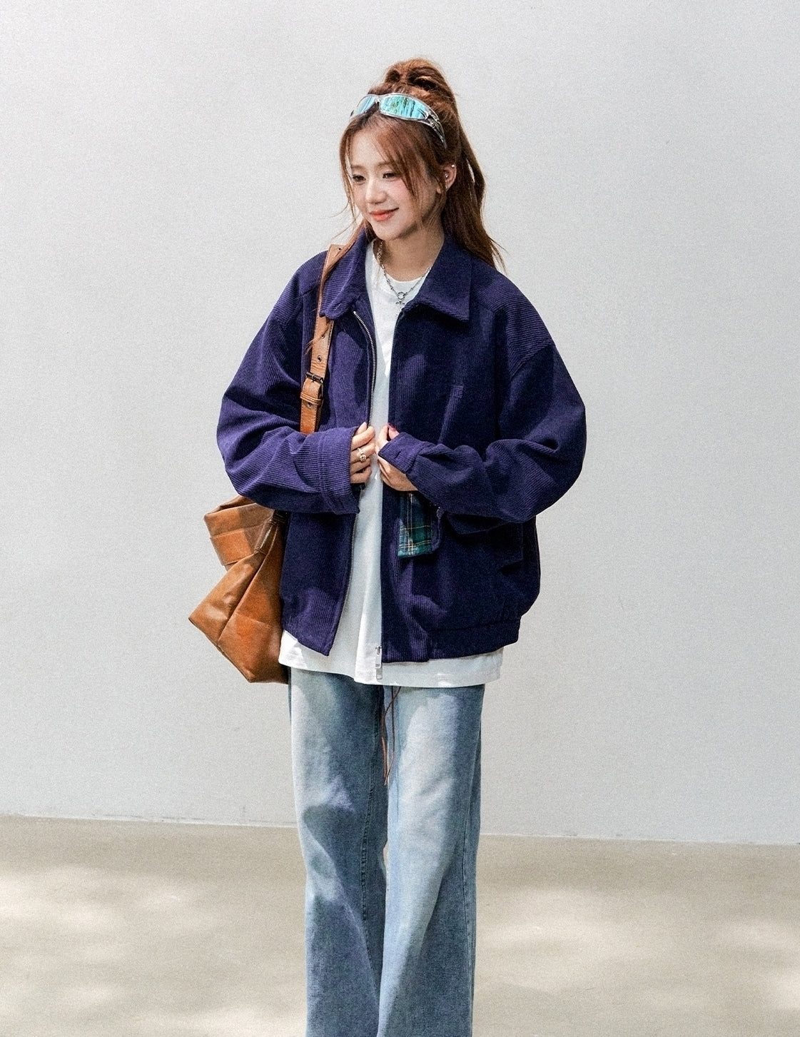 Corduroy Casual Utility Jacket Chic Relaxed Fit