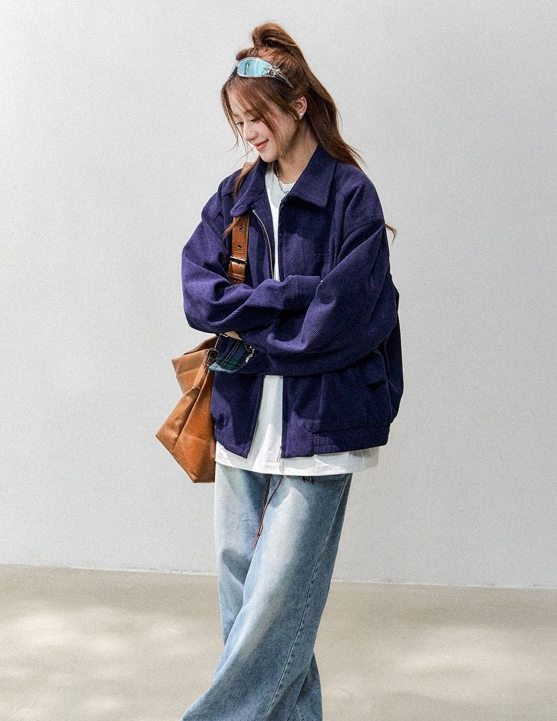 Corduroy Casual Utility Jacket Chic Relaxed Fit