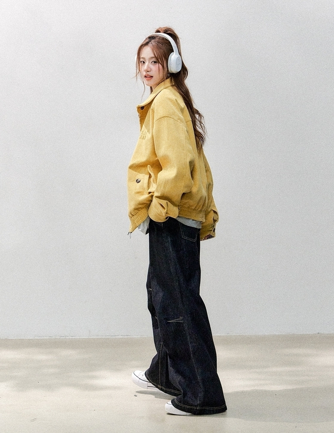 Corduroy Casual Utility Jacket Chic Relaxed Fit