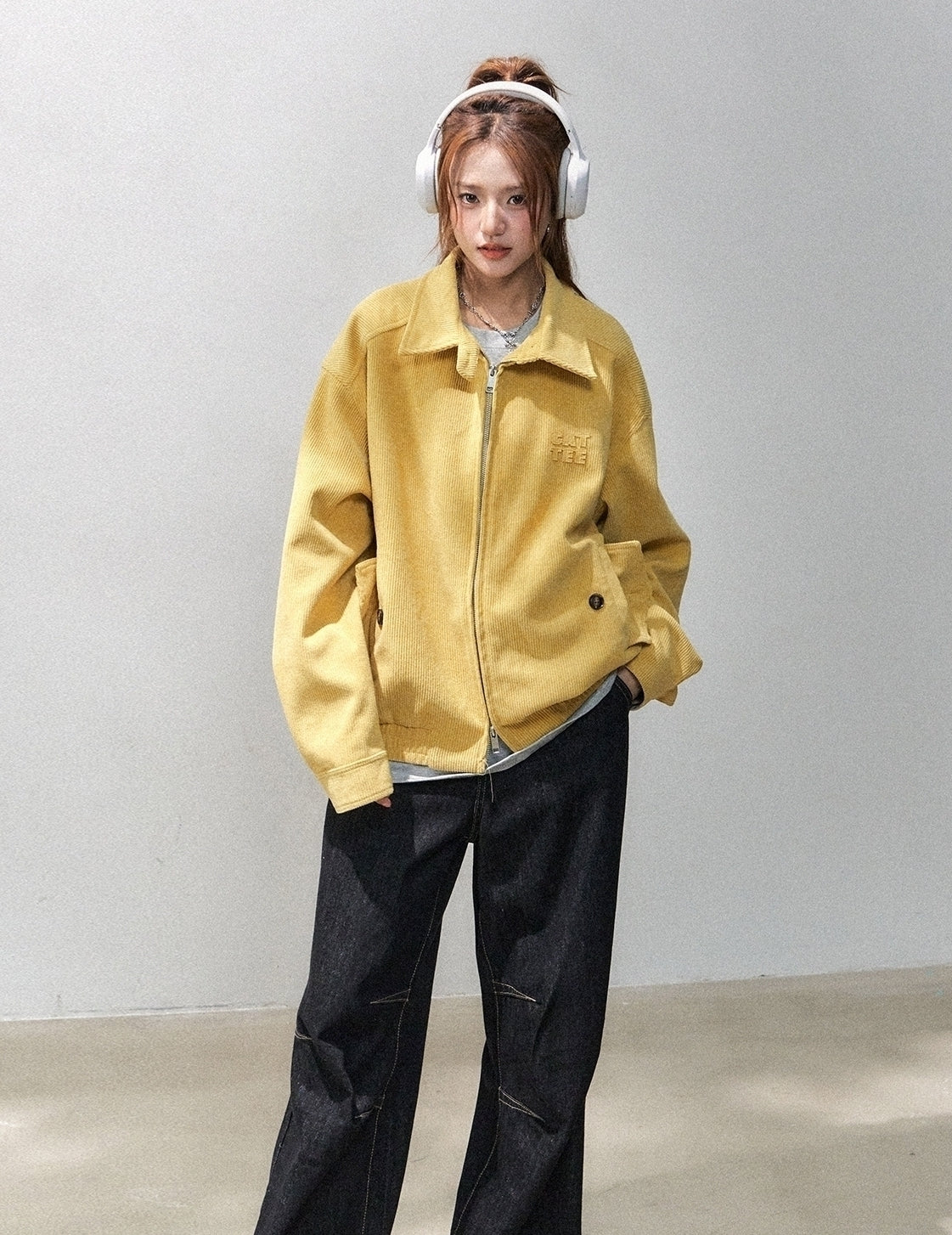 Corduroy Casual Utility Jacket Chic Relaxed Fit