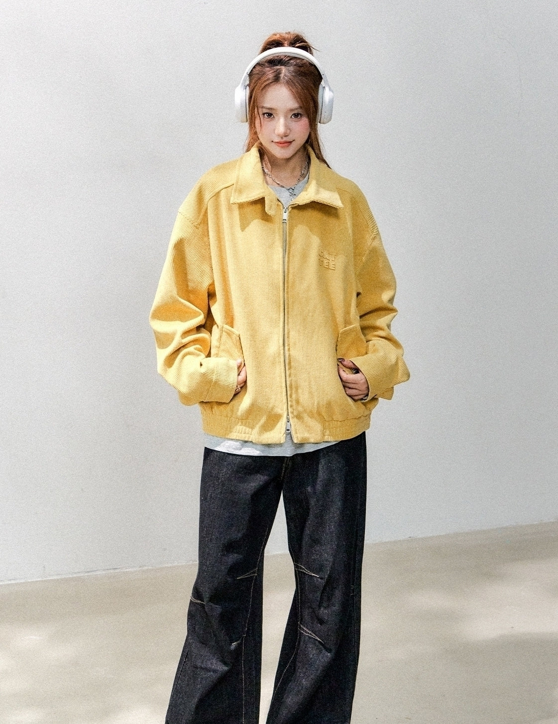 Corduroy Casual Utility Jacket Chic Relaxed Fit