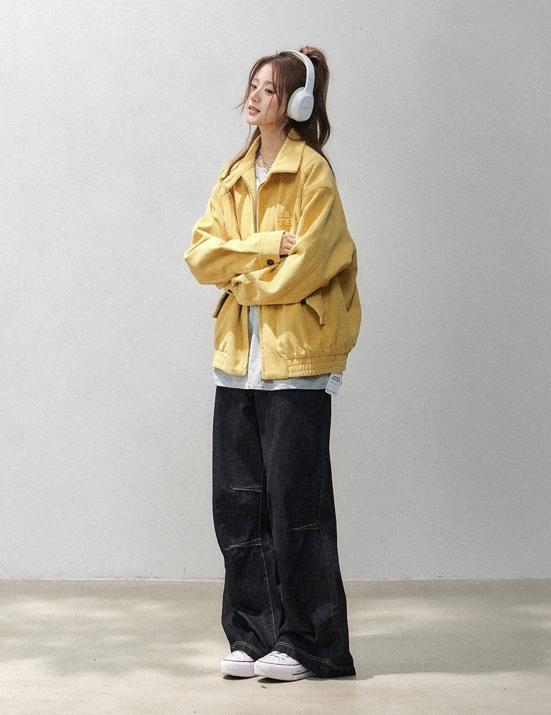 Corduroy Casual Utility Jacket Chic Relaxed Fit