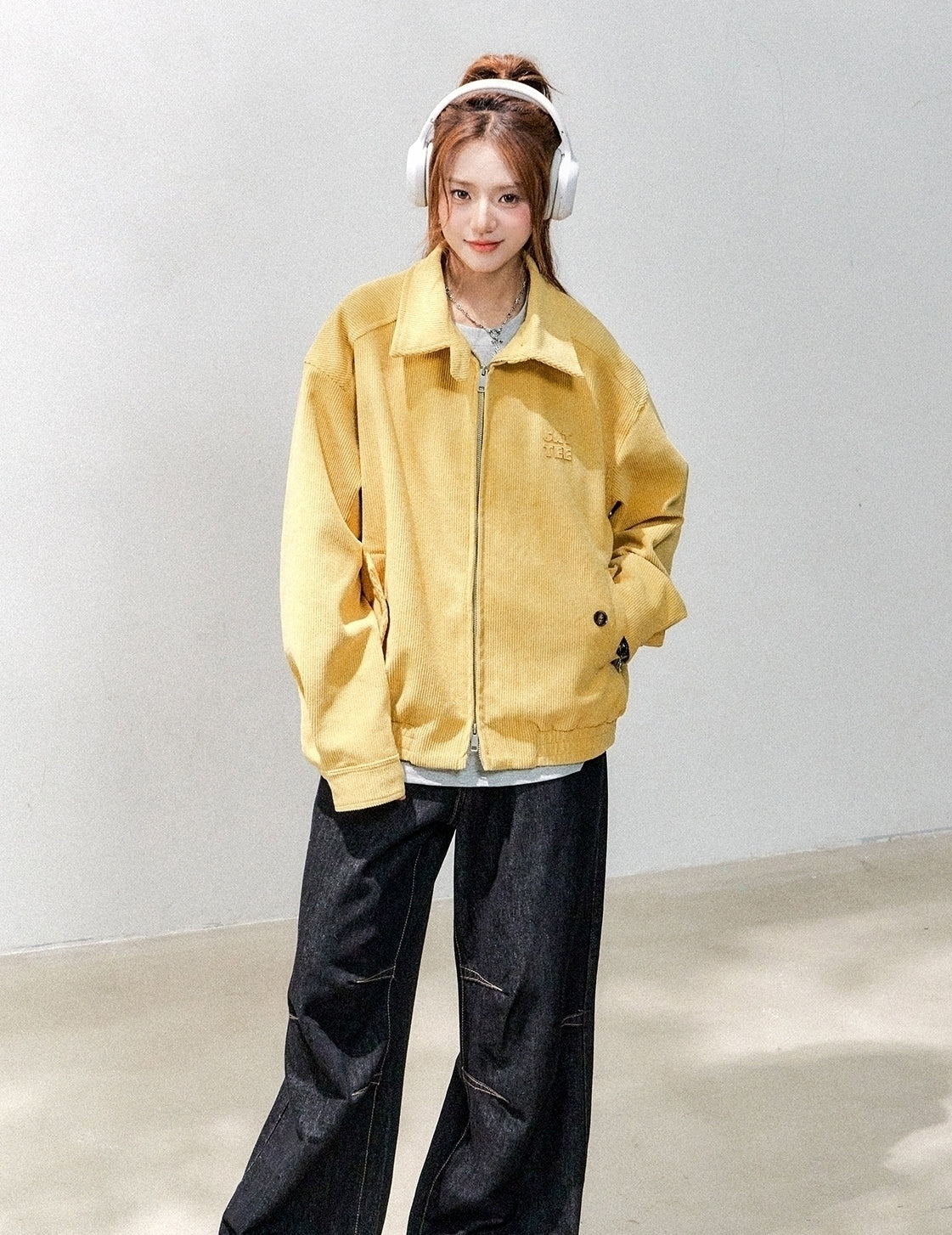 Corduroy Casual Utility Jacket Chic Relaxed Fit