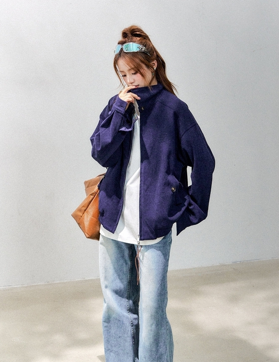 Corduroy Casual Utility Jacket Chic Relaxed Fit