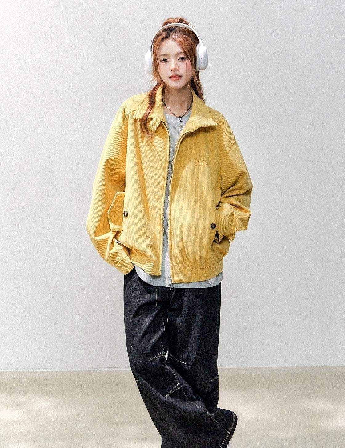 Corduroy Casual Utility Jacket Chic Relaxed Fit
