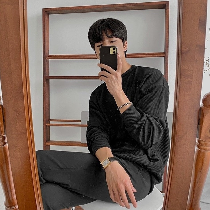 Corduroy Long Sleeve Casual Top